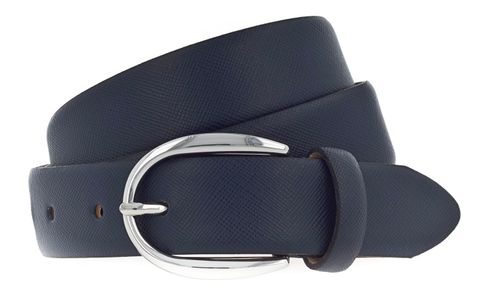 Vanzetti Classics 30mm Cambered Leather Belt W105 Nightblue