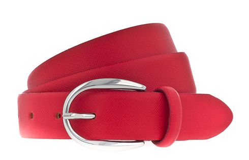 Vanzetti Classics 30mm Cambered Leather Belt W90 Red