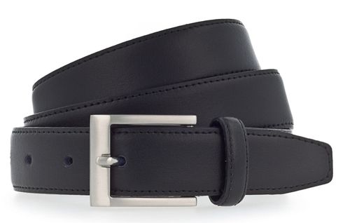 Vanzetti Dresscode: Business 30mm Cambered Leather Belt W90 Nightblue - kürzbar