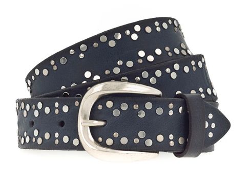 Vanzetti Denim Love 30mm Full Leather Belt W100 Marine