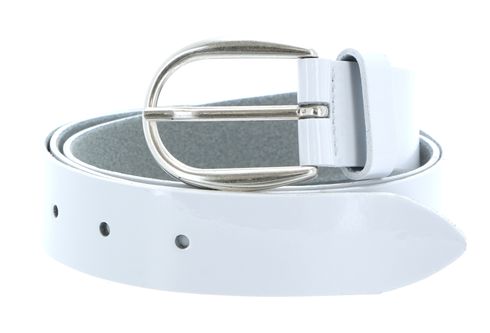 Vanzetti The Power of Patent Leather 30mm LackLeather Belt W95 White