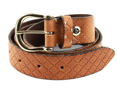 b.belt Liana Gold Belt W100 Cognac