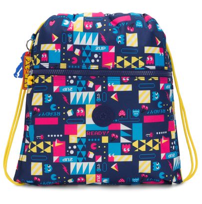 kipling Pac-Man Back to School Supertaboo Backpack M Pacman Back to School