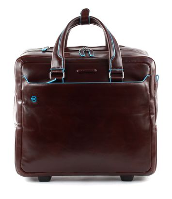 PIQUADRO Blue Square Wheeled Computer Briefcase Mogano