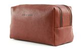 PIQUADRO Black Square Devided Toiletry Bag Cuoio
