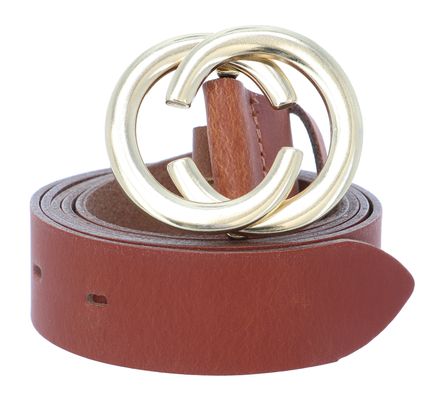 Vanzetti Chain Reaction 30mm Leather Belt W95 Cognac