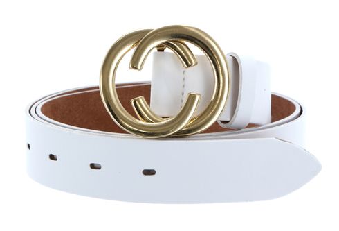 Vanzetti Chain Reaction 30mm Leather Belt W110 White