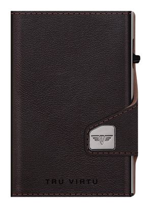 TRU VIRTU Click & Slide Doublewallet Nappa Brown / Silver