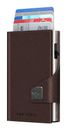 TRU VIRTU Click & Slide Wallet Nappa Brown / Silver