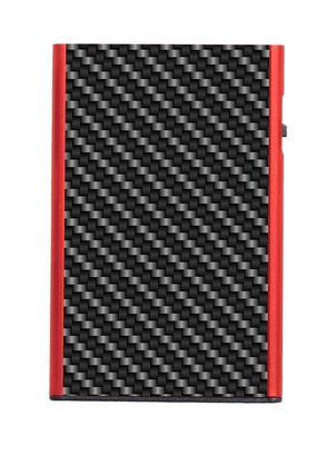 TRU VIRTU Click & Slide Card Etui Carbon Fibre Black / Red