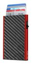 TRU VIRTU Click & Slide Card Etui Carbon Fibre Black / Red TRU VIRTU Click & Slide Card Etui Carbon Fibre Black / Red