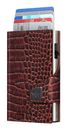 TRU VIRTU Click & Slide Wallet Croco Brown / Silver TRU VIRTU Click & Slide Wallet Croco Brown / Silver