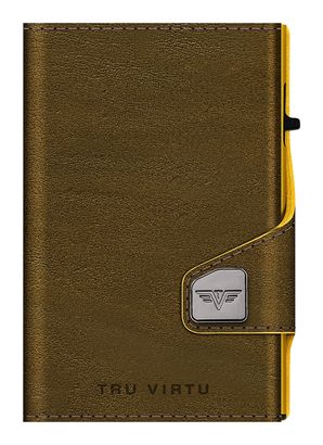 TRU VIRTU Click & Slide Wallet Caramba Mossgreen - Yellow / Gold TRU VIRTU Click & Slide Wallet Caramba Mossgreen - Yellow / Gold