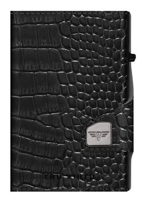 TRU VIRTU Click & Slide Doublewallet Croco Black / Black TRU VIRTU Click & Slide Doublewallet Croco Black / Black