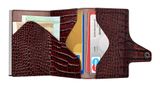 TRU VIRTU Click & Slide Doublewallet Croco Brown / Silver TRU VIRTU Click & Slide Doublewallet Croco Brown / Silver