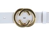 Vanzetti Chain Reaction 30mm Leather Belt W90 White Vanzetti Chain Reaction 30mm Leather Belt W90 White