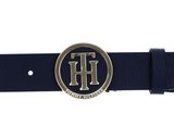 TOMMY HILFIGER TH Round Buckle Belt W75 Sky Captain