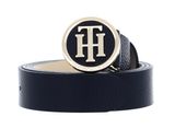 TOMMY HILFIGER TH Round Buckle Belt W75 Sky Captain