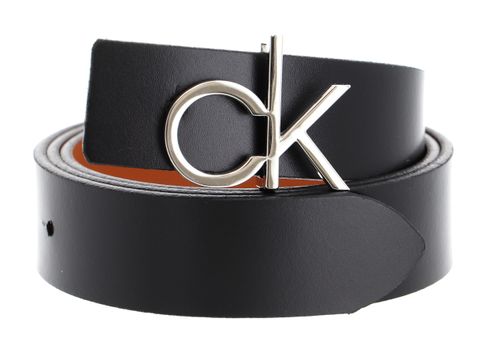 Calvin Klein CK Low Reversible Belt Giftpack W80 Black / Cuoio