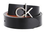 Calvin Klein CK Low Reversible Belt Giftpack W90 Black / Cuoio