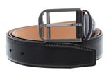 Calvin Klein Adjustable Double Bar Buckle Belt W110 Black - shortenable Calvin Klein Adjustable Double Bar Buckle Belt W110 Black - shortenable