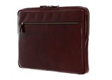 LEONHARD HEYDEN Cambridge Zipped Laptop Case M Red Brown