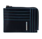 PIQUADRO Blue Square Zipper Coin Pouch RFID BLU2