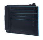 PIQUADRO Blue Square Zipper Coin Pouch RFID BLU2
