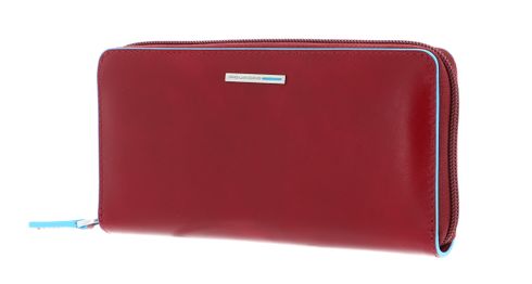 PIQUADRO Blue Square Zipper Women´s Wallet Rosso