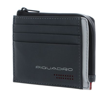 PIQUADRO Urban Zipper Coin Pouch RFID Grigio / Nero