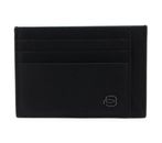 PIQUADRO Black Square Pocket Credit Card Pouch RFID Nero