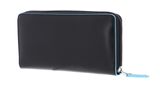 PIQUADRO Blue Square Zipper Women´s Wallet Nero PIQUADRO Blue Square Zipper Women´s Wallet Nero