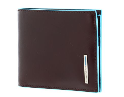 PIQUADRO Blue Square Men´s Wallet Whit Removable Document Facility RFID Mogano