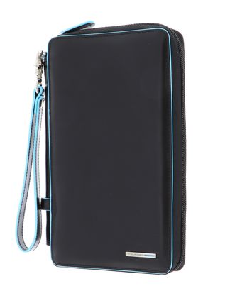 PIQUADRO Blue Square Travel Document Holder Nero