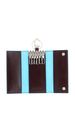 PIQUADRO Blue Square Key Holder Mogano