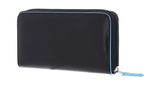 PIQUADRO Blue Square Zip-Around Women´s Wallet RFID Nero