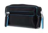 PIQUADRO Blue Square Key Case With Two Rings Nero