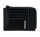 PIQUADRO Blue Square Zipper Coin Pouch RFID Nero