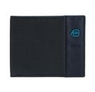 PIQUADRO P16 Men´s Wallet With Document Holder Chevron / Blu