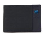 PIQUADRO P16 Men´s Wallet With Coin Pocket Chevron / Blu