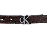 Calvin Klein CKJ Reversible Skinny Mono Belt W100 Snake Chocolate / Logo Calvin Klein CKJ Reversible Skinny Mono Belt W100 Snake Chocolate / Logo