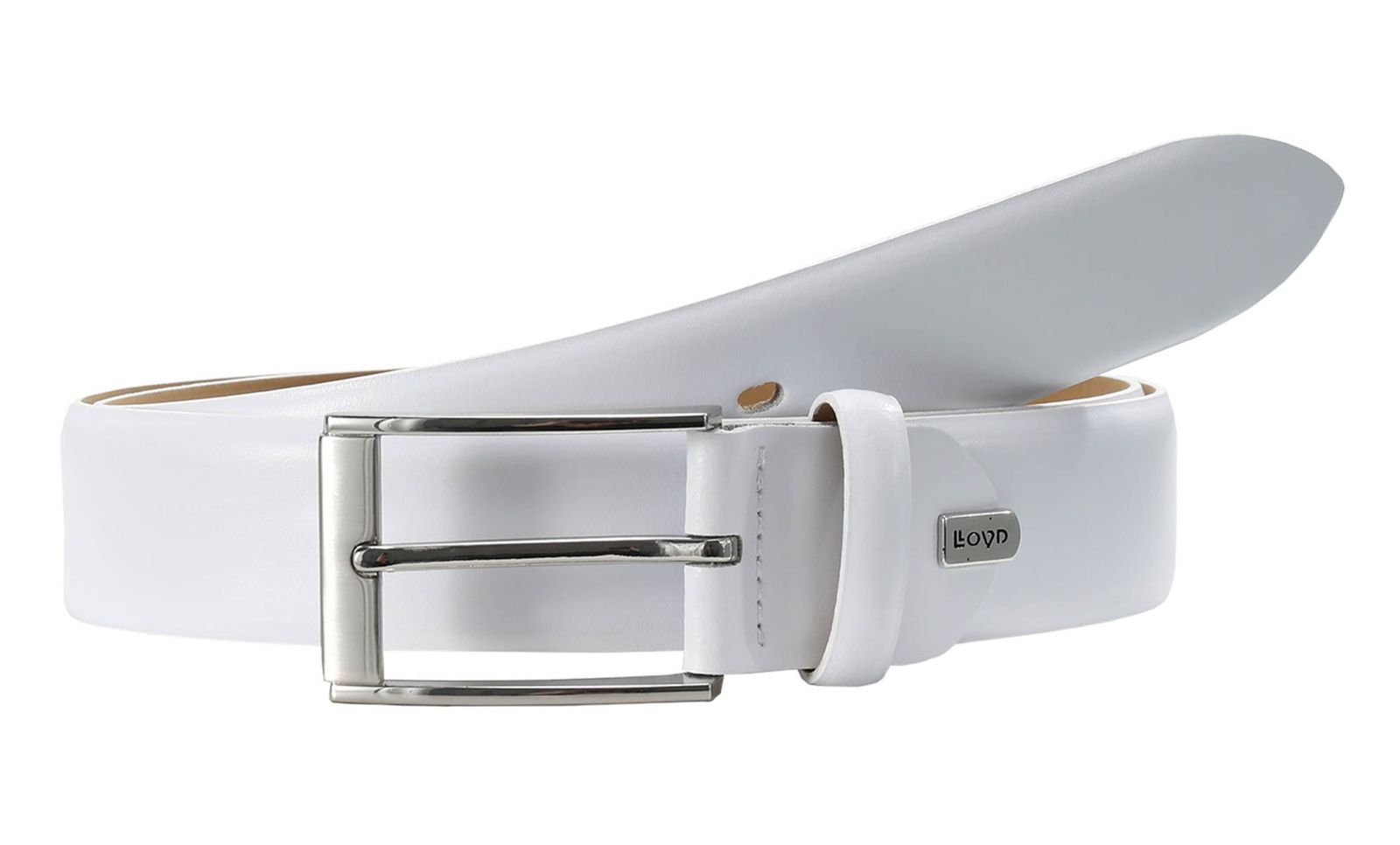 LLOYD Cintura Uomo In Pelle Sottile W105 Marrone Scuro: Accorciabile, Larga 3.5 Cm, Fibbia Classica Con Ardiglione, Eleganza Senza Tempo