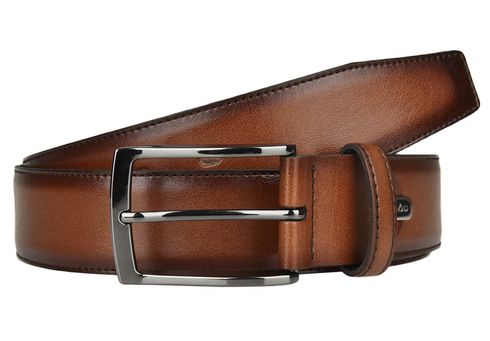 LLOYD Thin Leather Belt W115 Cognac - shortenable