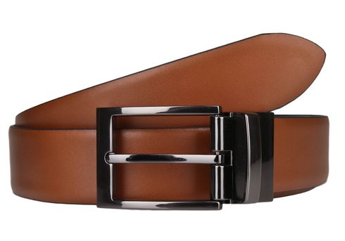 LLOYD 2 in 1 Reversible Belt W95 Black / Cognac - shortenable