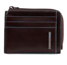 PIQUADRO Blue Square Zipper Coin Pouch RFID Mogano PIQUADRO Blue Square Zipper Coin Pouch RFID Mogano