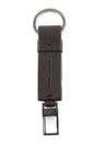 PIQUADRO Black Square Keychain With Carabiner Testa di Moro PIQUADRO Black Square Keychain With Carabiner Testa di Moro