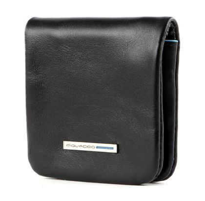 PIQUADRO Blue Square Soft Coin Pocket Nero