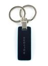 PIQUADRO Blue Square Two-Ring Keychain Blu Notte