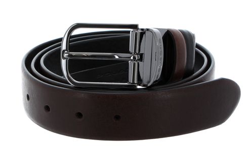 PIQUADRO Black Square Reversible Men´s Belt With Prong Buckle W115 Testa Di Moro / Nero - kürzbar