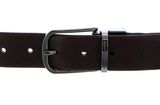 PIQUADRO Black Square Reversible Men´s Belt With Prong Buckle W115 Testa Di Moro / Nero - kürzbar